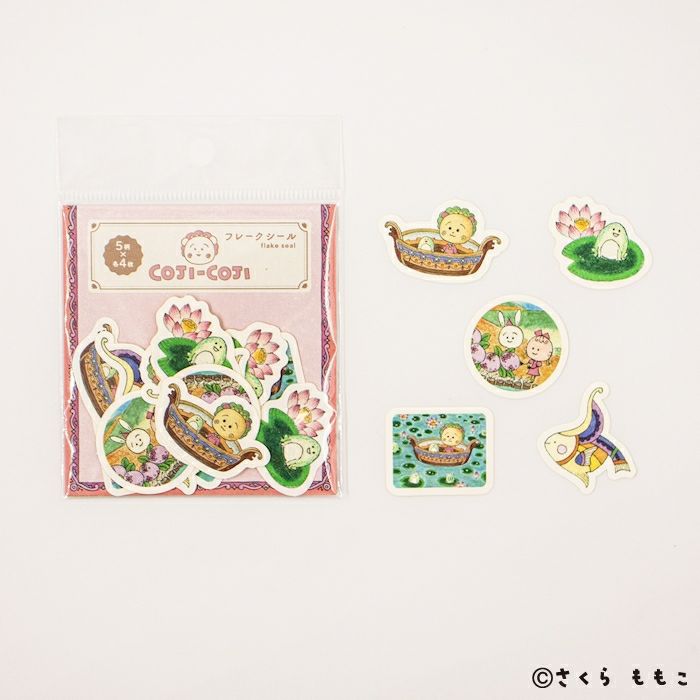 和紙ﾌﾚｰｸｼｰﾙ ﾋﾟﾝｸ ｺｼﾞｺｼﾞ