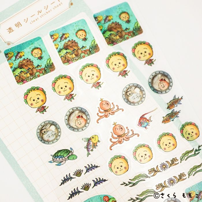 透明ｼｰﾙｼｰﾄ ｸﾞﾘｰﾝ ｺｼﾞｺｼﾞ