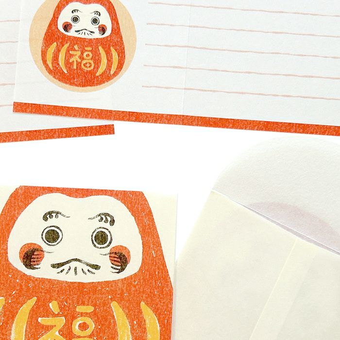 NIPPON365  美濃和紙 ましかくぽち文 だるま