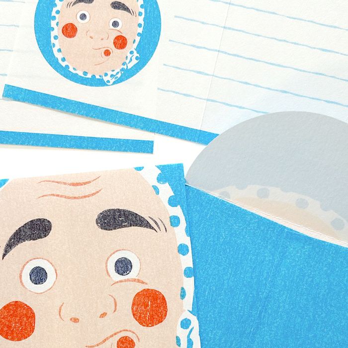 NIPPON365  美濃和紙 ましかくぽち文 ひょっとこ