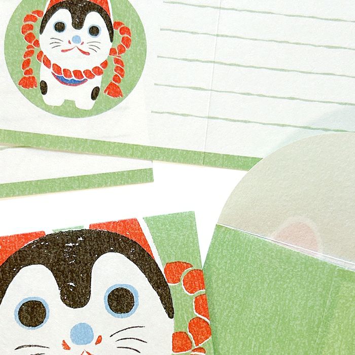NIPPON365  美濃和紙 ましかくぽち文 犬張り子