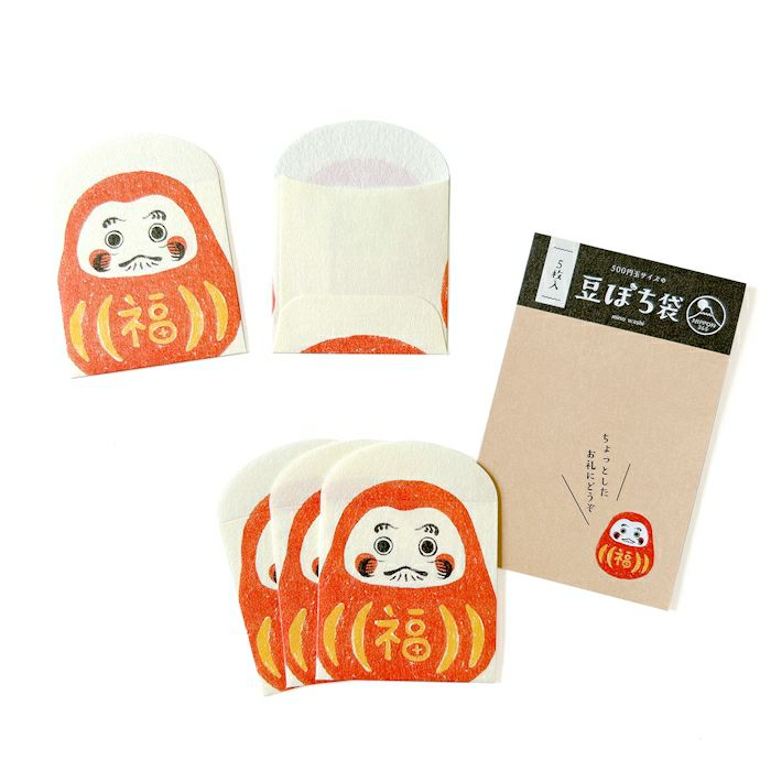 NIPPON365  美濃和紙 豆ぽち袋 だるま
