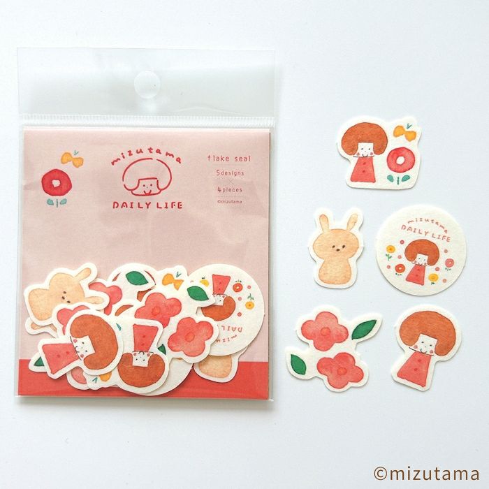 和紙ﾌﾚｰｸｼｰﾙ かわいいお花 DAILY LIFE