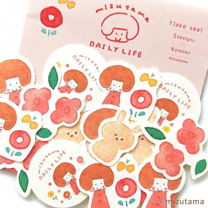 和紙ﾌﾚｰｸｼｰﾙ かわいいお花 DAILY LIFE