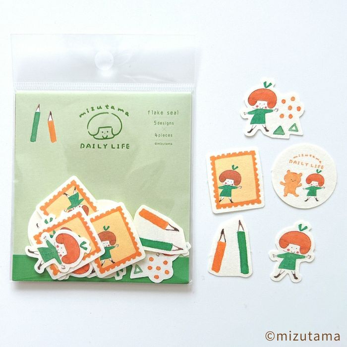 トコロコムギ古川紙工　メモ　ポストカード　和紙フレークシール　透明シール　セット 透明ｼｰﾙｼｰﾄ picnic ﾄｺﾛｺﾑｷﾞ | 古川紙工公式オンラインショップ