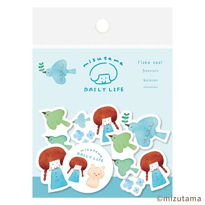 和紙ﾌﾚｰｸｼｰﾙ きれいな小鳥 DAILY LIFE