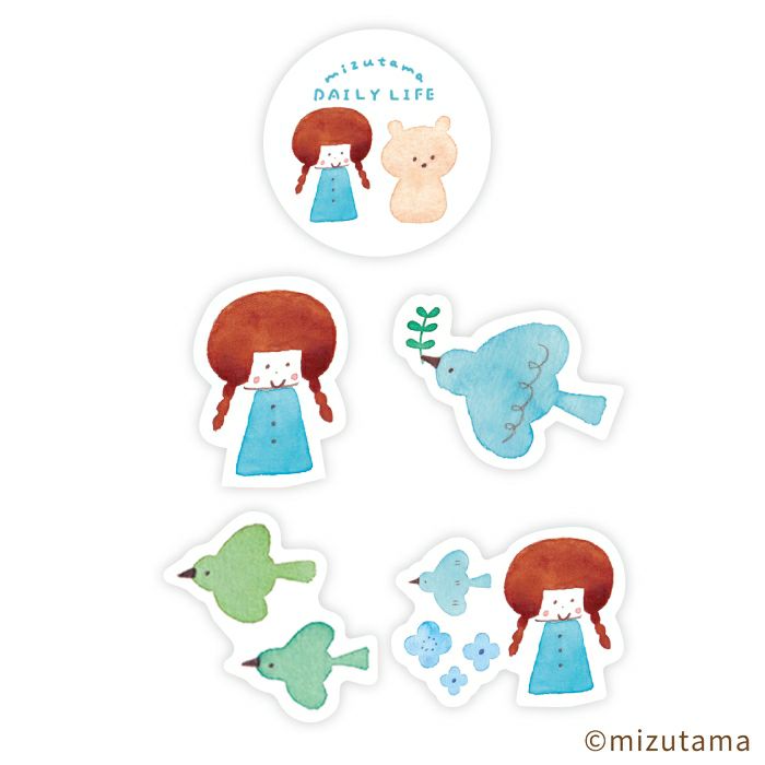 和紙ﾌﾚｰｸｼｰﾙ きれいな小鳥 DAILY LIFE