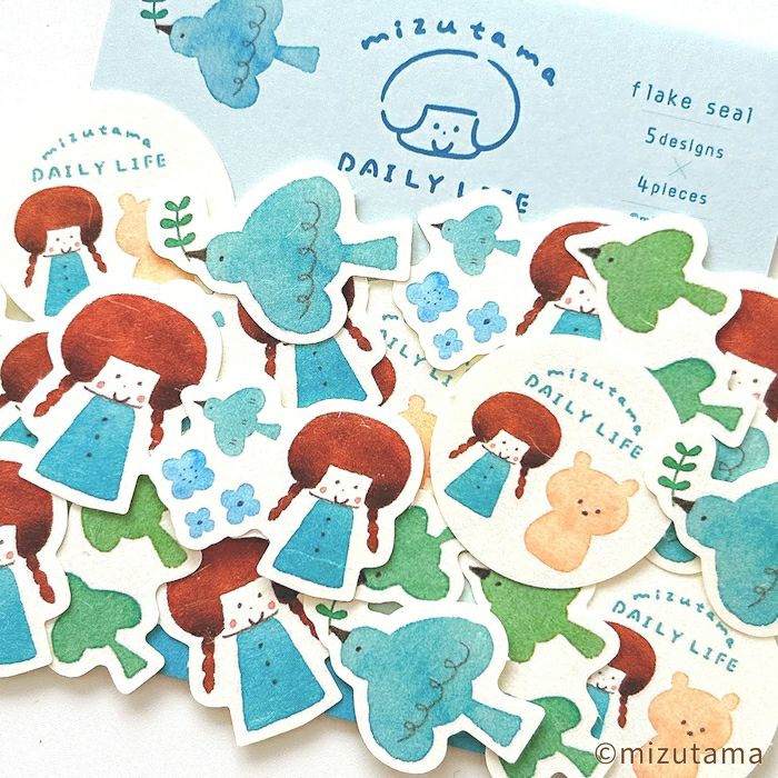 トコロコムギ古川紙工　メモ　ポストカード　和紙フレークシール　透明シール　セット 透明ｼｰﾙｼｰﾄ picnic ﾄｺﾛｺﾑｷﾞ | 古川紙工公式オンラインショップ