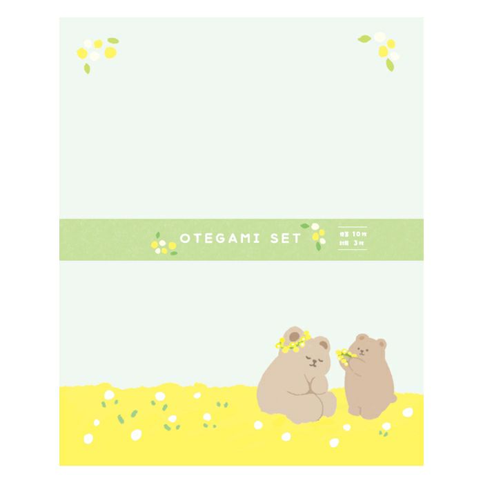 ｵﾝﾗｲﾝ限定 OTEGAMI SET ごろんとｸﾏ | 古川紙工公式オンラインショップ