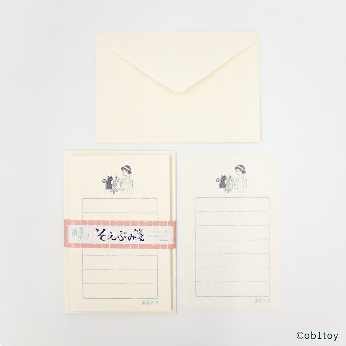 そえぶみ箋 雨音ｿｰﾀﾞ ｵﾋﾞﾜﾝ