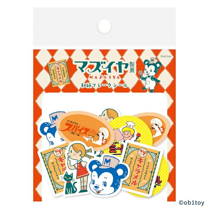 和紙ﾌﾚｰｸｼｰﾙ ﾏｽﾞｲﾔ製菓 ｵﾋﾞﾜﾝ