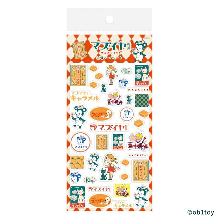 透明ｼｰﾙｼｰﾄ ﾏｽﾞｲﾔ製菓 ｵﾋﾞﾜﾝ