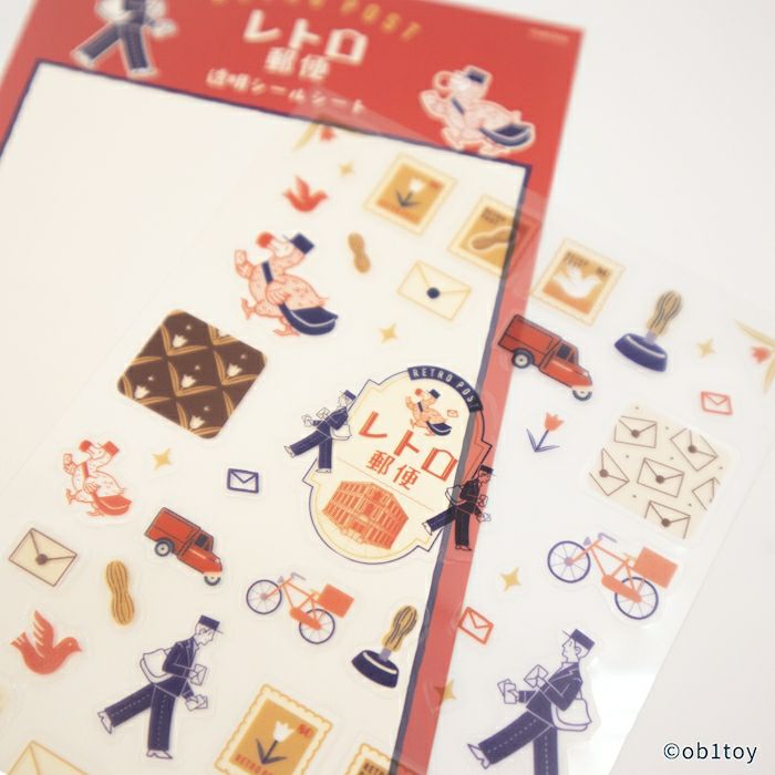 透明ｼｰﾙｼｰﾄ ﾚﾄﾛ郵便 ｵﾋﾞﾜﾝ | 古川紙工公式オンラインショップ