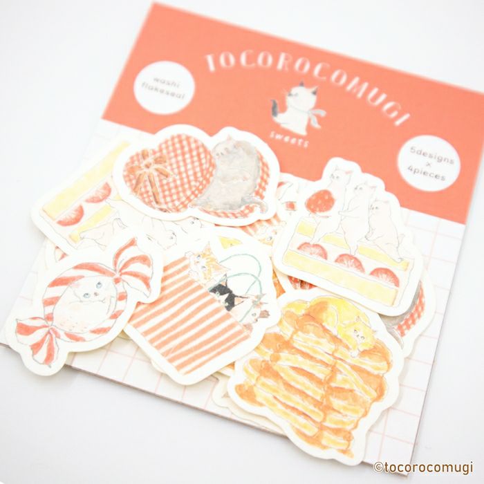和紙ﾌﾚｰｸｼｰﾙ sweets ﾄｺﾛｺﾑｷﾞ | 古川紙工公式オンラインショップ