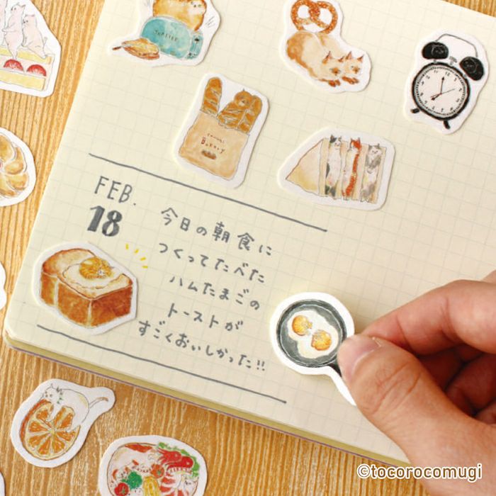 和紙ﾌﾚｰｸｼｰﾙ sweets ﾄｺﾛｺﾑｷﾞ | 古川紙工公式オンラインショップ