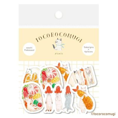 トコロコムギ古川紙工　メモ　ポストカード　和紙フレークシール　透明シール　セット ﾒﾓﾊﾟｯﾄﾞ sweets ﾄｺﾛｺﾑｷﾞ | 古川紙工公式オンラインショップ