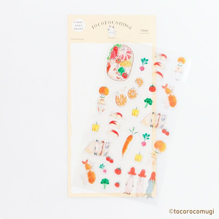 透明ｼｰﾙｼｰﾄ picnic ﾄｺﾛｺﾑｷﾞ