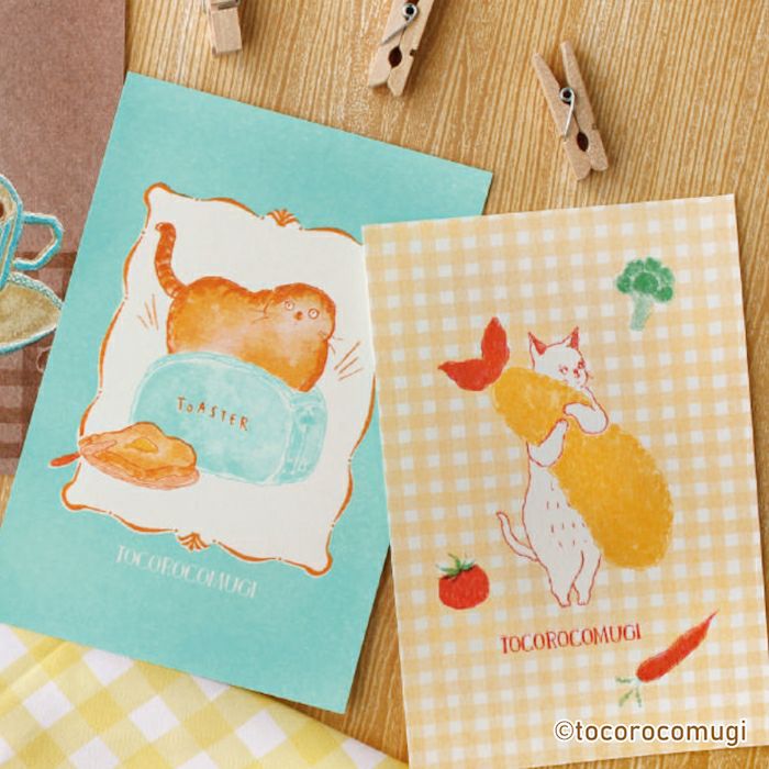 ﾚﾄﾛﾎﾟｽﾄｶｰﾄﾞ ｍorning ﾄｺﾛｺﾑｷﾞ