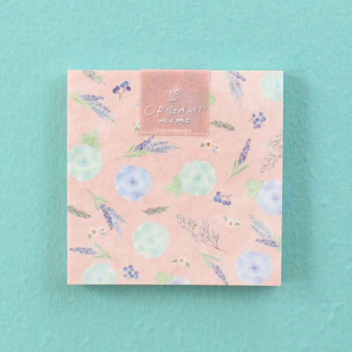ｵﾝﾗｲﾝ限定 ORIGAMI memo 青い花と実