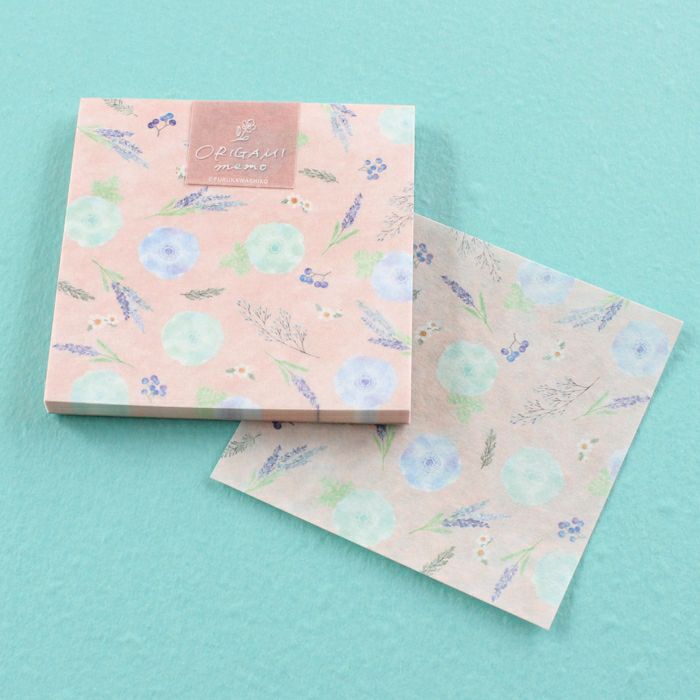 ｵﾝﾗｲﾝ限定 ORIGAMI memo 青い花と実