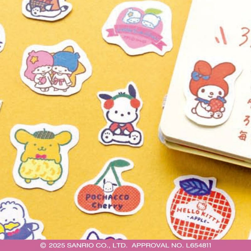 キティ　サンリオ　レトロ　和菓子　シール 楽天市場】サンリオキャラクターズ 和モチーフ ミニステッカー