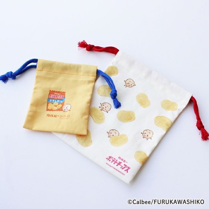ｵﾝﾗｲﾝ限定 巾着 ｶﾙﾋﾞｰ ﾎﾟﾃﾄﾁｯﾌﾟｽ | 古川紙工公式オンラインショップ