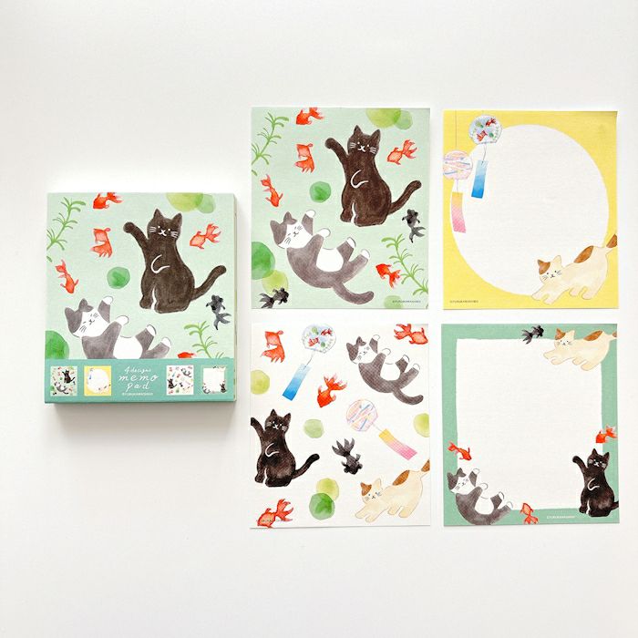 ﾒﾓﾊﾟｯﾄﾞ ねこと金魚 | 古川紙工公式オンラインショップ