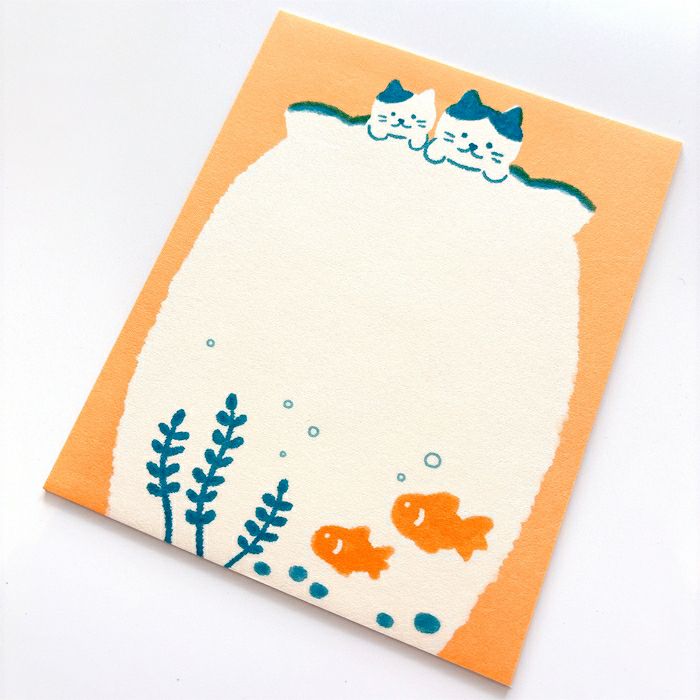 なごみ和紙ﾚﾀｰｾｯﾄ ねこと金魚 | 古川紙工公式オンラインショップ