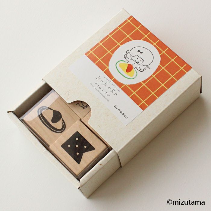 ﾌﾙｶﾜはんこ ｽｸｴｱ4個ｾｯﾄ kokoromoyou わいわい2