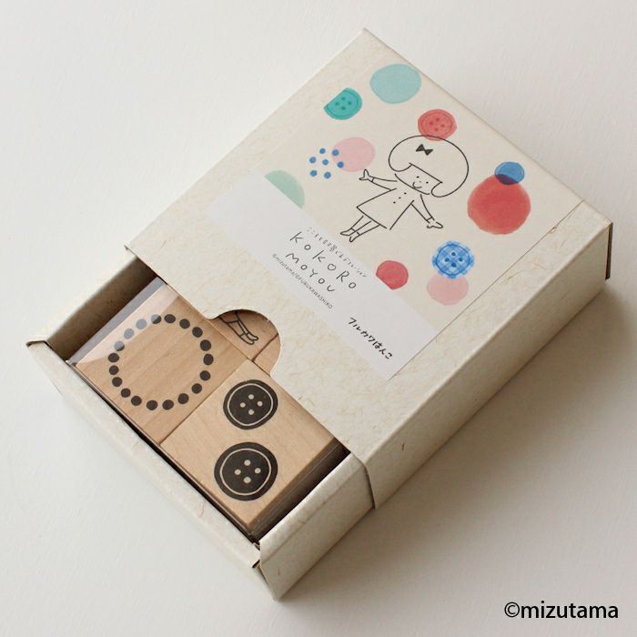 ﾌﾙｶﾜはんこ ｽｸｴｱ4個ｾｯﾄ kokoromoyou るんるん2