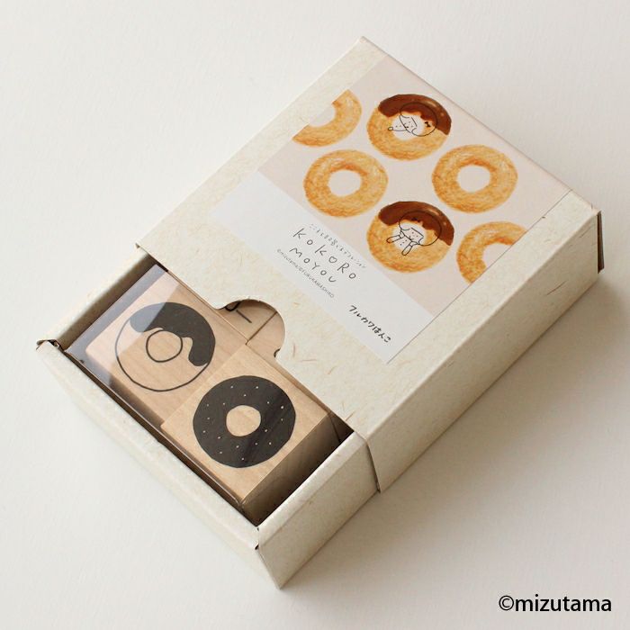 ﾌﾙｶﾜはんこ ｽｸｴｱ4個ｾｯﾄ kokoromoyou まったり1