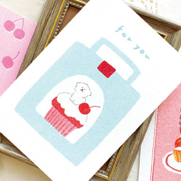 ﾚﾄﾛ印刷ﾎﾟｽﾄｶｰﾄﾞ ｲﾇ お菓子などうぶつ工房