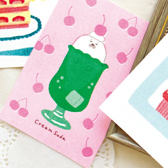 ﾚﾄﾛ印刷ﾎﾟｽﾄｶｰﾄﾞ ｲﾇ お菓子などうぶつ工房