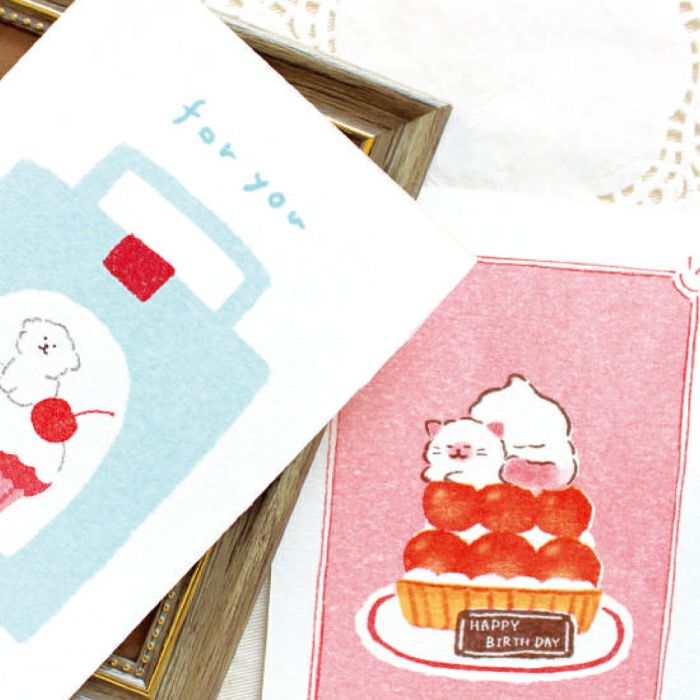 ﾚﾄﾛ印刷ﾎﾟｽﾄｶｰﾄﾞ ｳｻｷﾞ お菓子などうぶつ工房