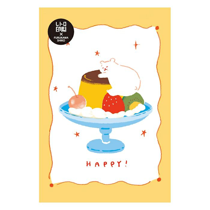 ﾚﾄﾛ印刷ﾎﾟｽﾄｶｰﾄﾞ ｸﾏ お菓子などうぶつ工房