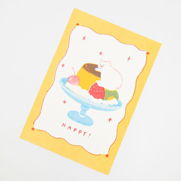 ﾚﾄﾛ印刷ﾎﾟｽﾄｶｰﾄﾞ ｸﾏ お菓子などうぶつ工房