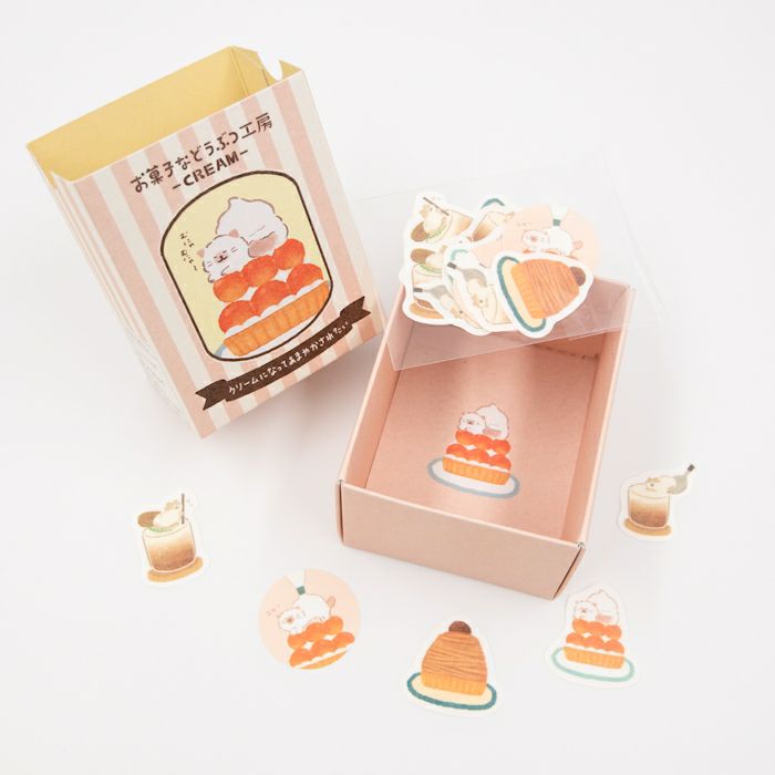 箱入りﾌﾚｰｸｼｰﾙ ﾈｺ お菓子などうぶつ工房