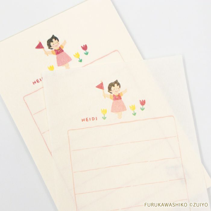 そえぶみ箋 うきうきﾊｲｼﾞ ｱﾙﾌﾟｽの少女ﾊｲｼﾞ