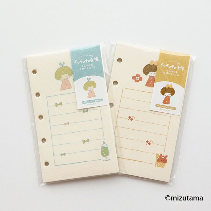 fufufu手帳 そえぶみ箋ﾘﾌｨﾙM5 おはないっぱい mizutama | 古川紙工公式