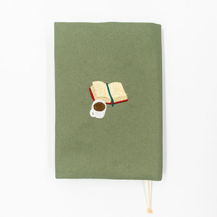 刺繍ﾌﾞｯｸｶﾊﾞｰ 本と珈琲 HONTOWATASHI | 古川紙工公式オンラインショップ