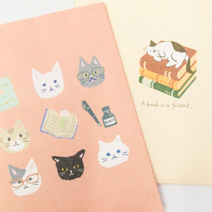 美濃和紙ﾌﾞｯｸｶﾊﾞｰ 本とねこ HONTOWATASHI | 古川紙工公式オンライン
