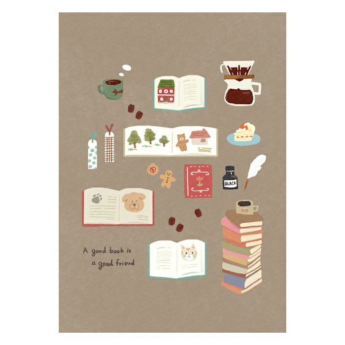 Furukawa Shiko Mino Washi Book Cover - Book and Coffee