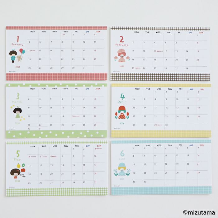 ｵﾝﾗｲﾝ限定 ｶﾚﾝﾀﾞｰ2026  mizutama1