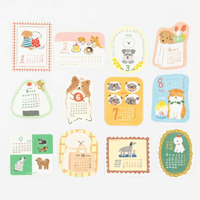 ｼｰﾙｶﾚﾝﾀﾞｰ わんこ 2026