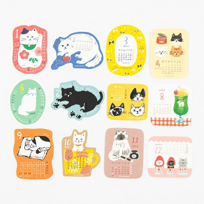 ｼｰﾙｶﾚﾝﾀﾞｰ にゃんこ 2026