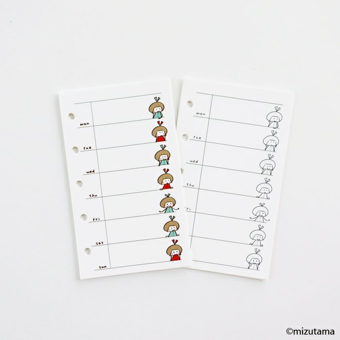 fufufu手帳 ﾘﾌｨﾙM5 ｳｨｰｸﾘｰ りんちゃん | 古川紙工公式オンラインショップ