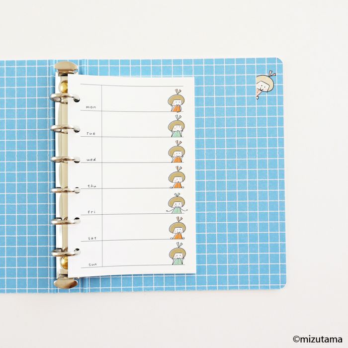 fufufu手帳 ﾘﾌｨﾙM6 ｳｨｰｸﾘｰ  りんちゃん