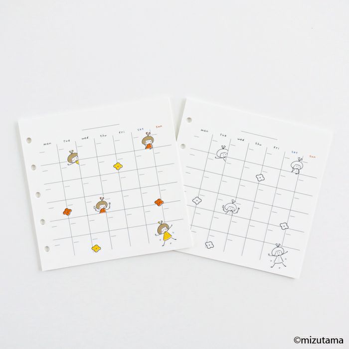 fufufu手帳 ﾘﾌｨﾙM5ｽｸｴｱ ﾏﾝｽﾘｰ  りんちゃん