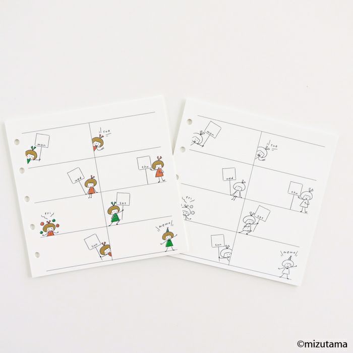 fufufu手帳 ﾘﾌｨﾙM5ｽｸｴｱ ｳｨｰｸﾘｰ  りんちゃん