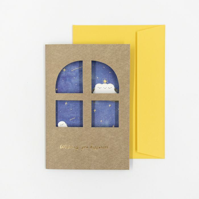 窓あきﾒｯｾｰｼﾞｶｰﾄﾞ 星空ことり